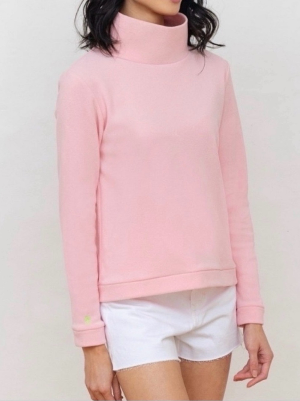 Dudley Stephens Pale Pink Turtleneck Sweater